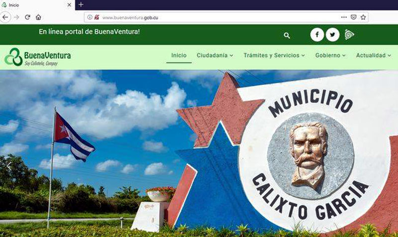 Portal Web del gobierno municipal de Calixto García