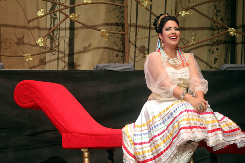 The soloist Betsy Remedios in the role of "La Viuda Alegre", during the avant premiere of the work in November 2018. Photos: Adrián Aguilera teatro 00 A