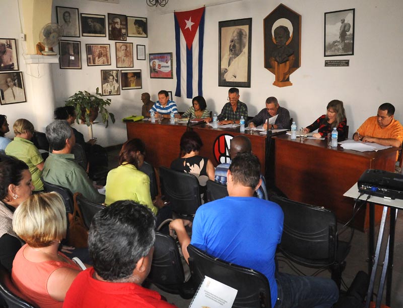 La filial del Fondo Cubano de Bienes Culturales realizó el balance anual y definió las proyecciones de trabajo para el 2020. Foto: Carlos Rafael Balance Uneac 1