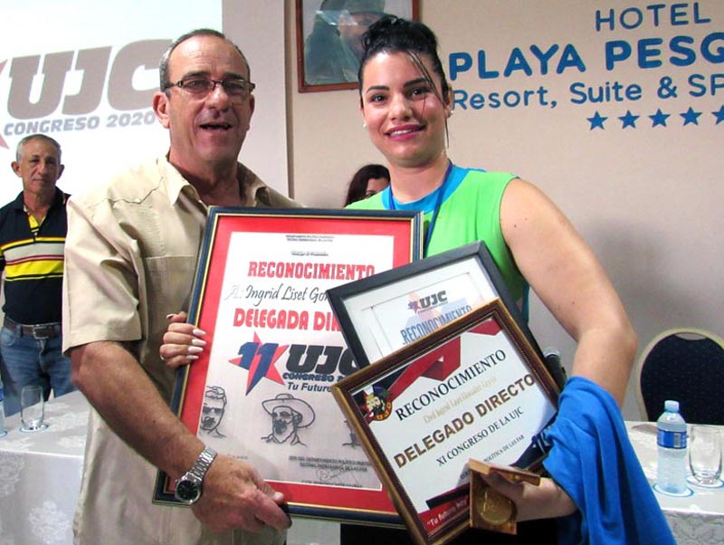 Ingrid ha sido reconocida en varias ocasiones como la mejor trabajadora del Departamento de Animación Delegada Gaviota UJC Alexis 04