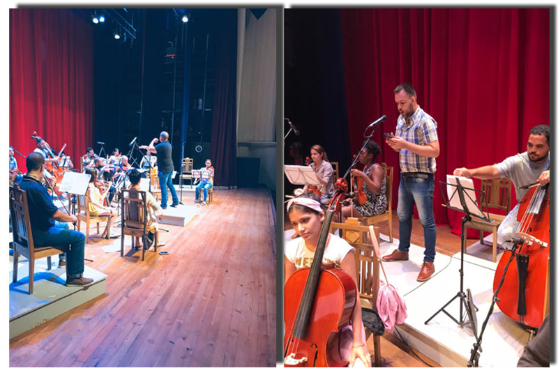 La orquesta de Cámara de Holguín se unió en un recital de música y poesía a jóvenes autores del catálogo de Ediciones La Luz, en el Teatro Eddy Suñol en su primera presentación de regreso a la normalidad. Fotos: Cortesía Orquesta de Cámara Holguín Orquesta camara holguin