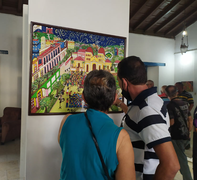 El autor entrega en los cuadros una ciudad que conoce bien, con una mirada profunda en la que se mezcla la jocosidad con la realidad más intensa. salvador pavon expo 2