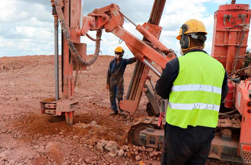 geólogo minero.día