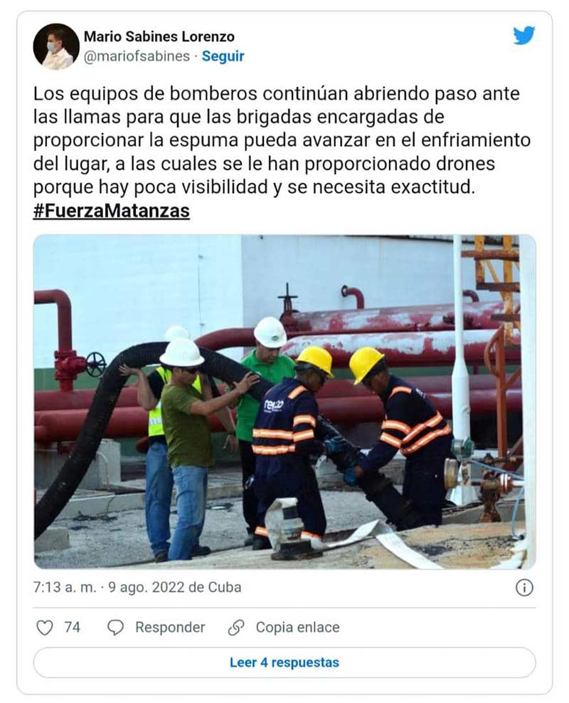 matanzas fuego equipos