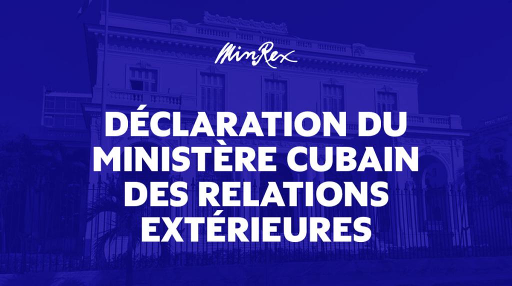 declaracion o comunicado del minrex fr