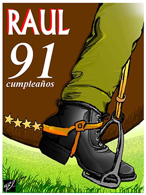raúl castro cumpleaños 91