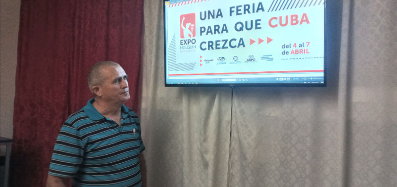 Leonardo Bruzón, del Comité Organizador de la Feria Comercial ExpoHolguín 2023. expoHolguin 02