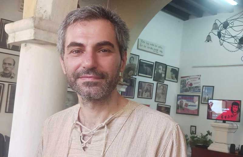 Walter Uliano Pistelli expresó la satisfacción de venir a Cuba para presentar su largometraje. Foto: Vargas documental 2