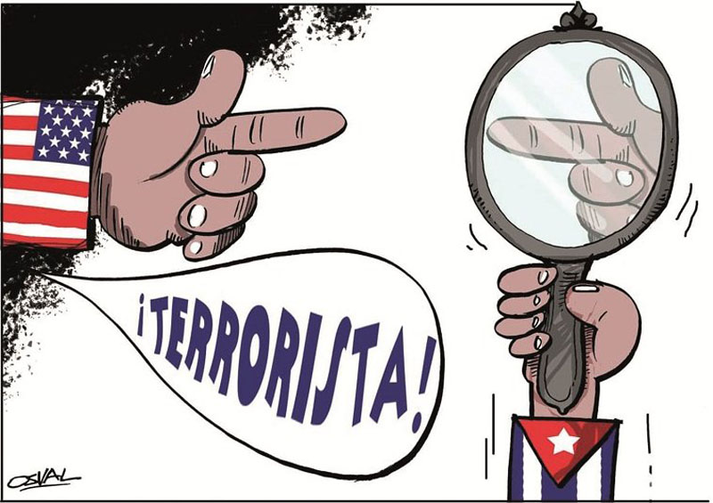 caricatura cuba eeuu